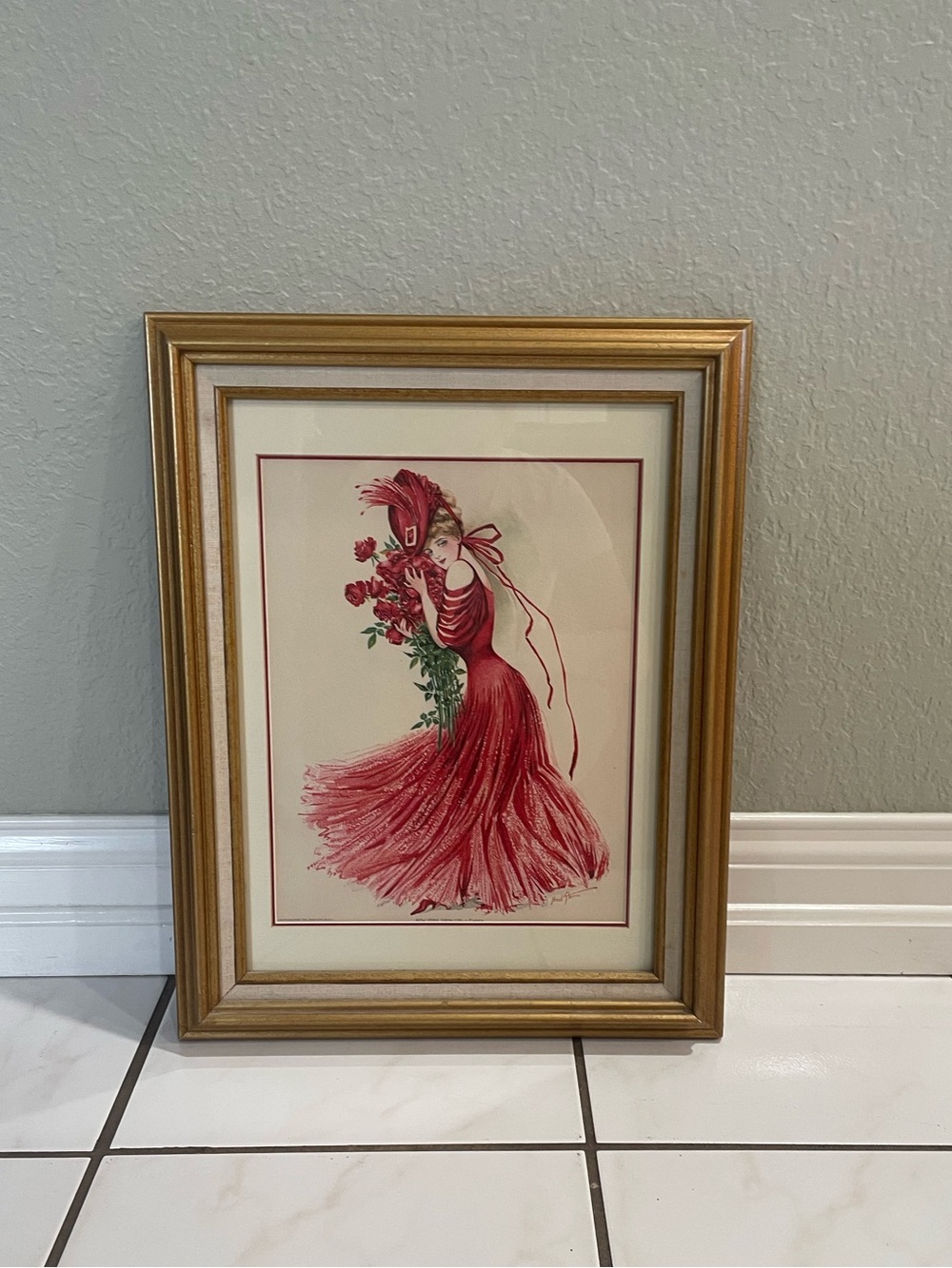 Framed Victorian Art New York Show Girl Maud Stumm Litho 1907 Fields